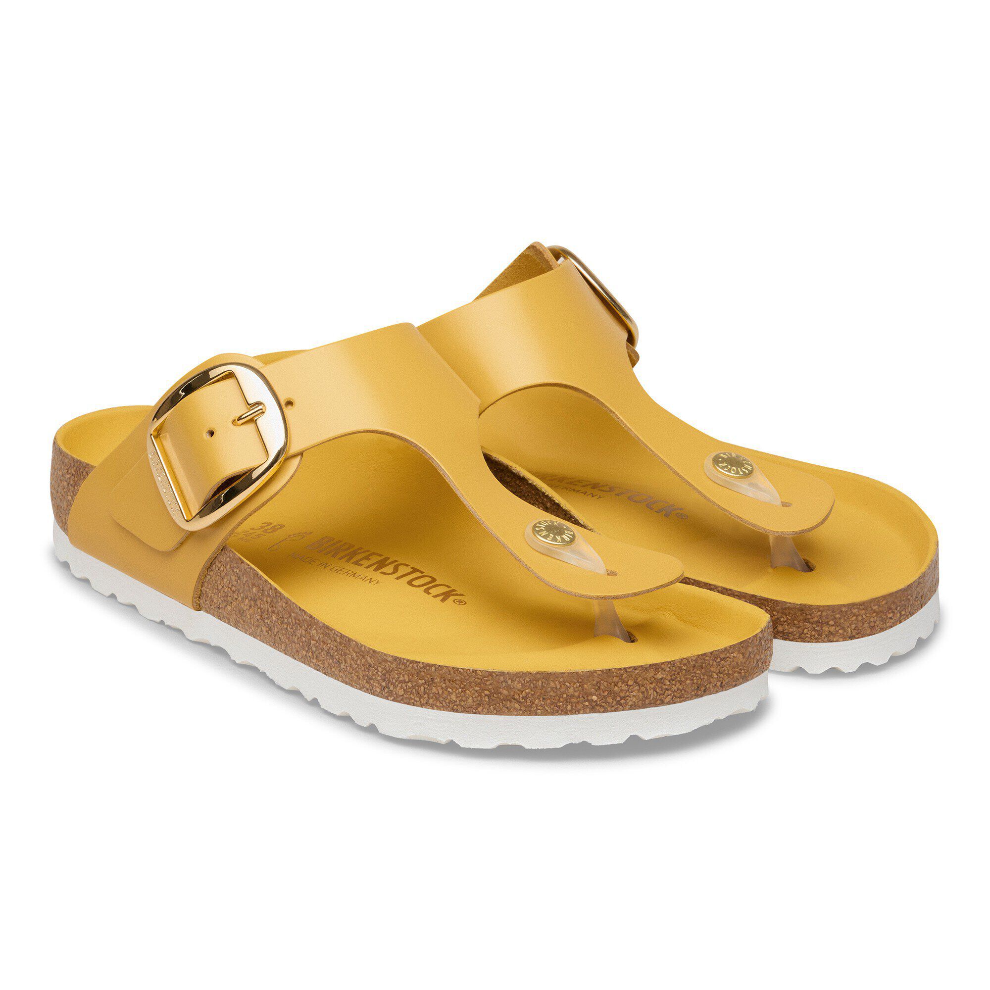 Gizeh Big Buckle Naturleder Lack