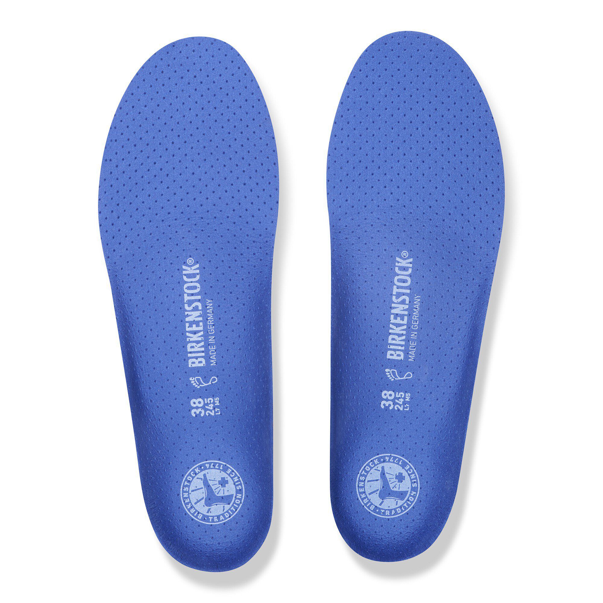 Blaues Fußbett für Sneaker