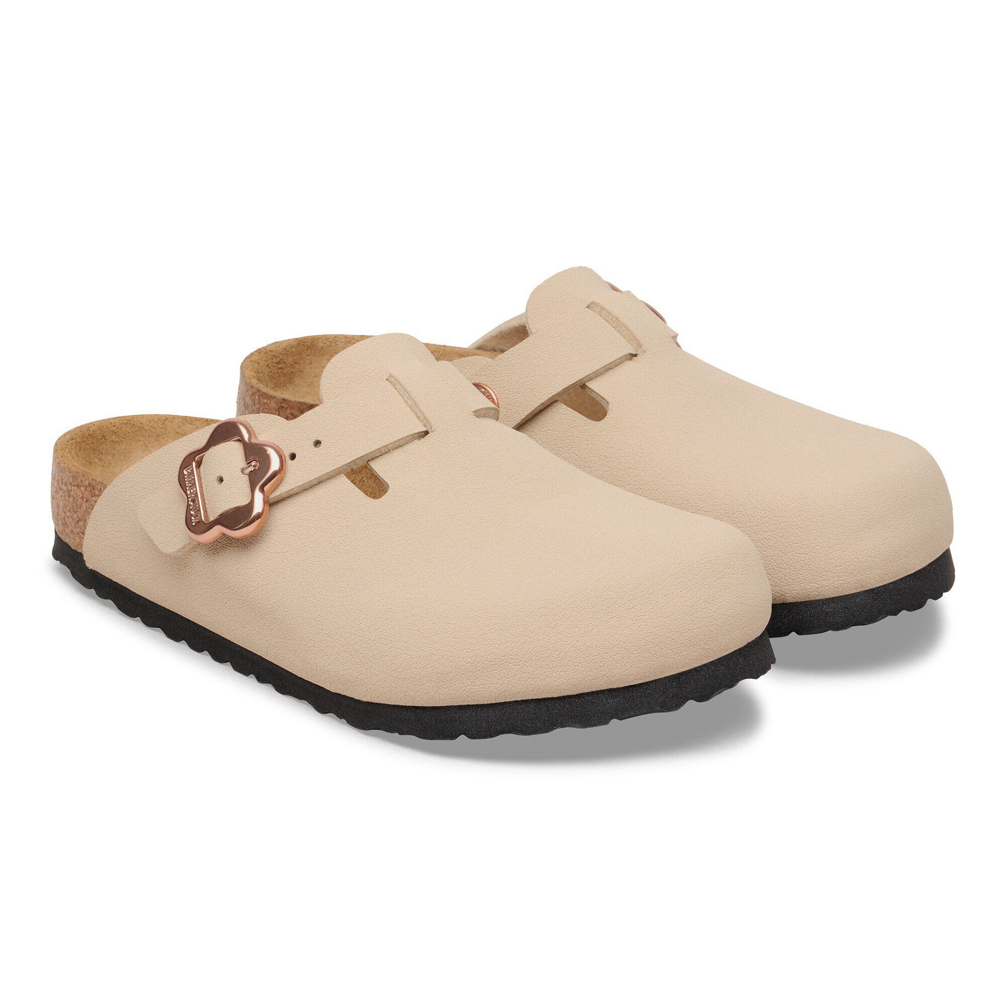 Boston Flower Buckle Kids Birko-Flor Nubuck