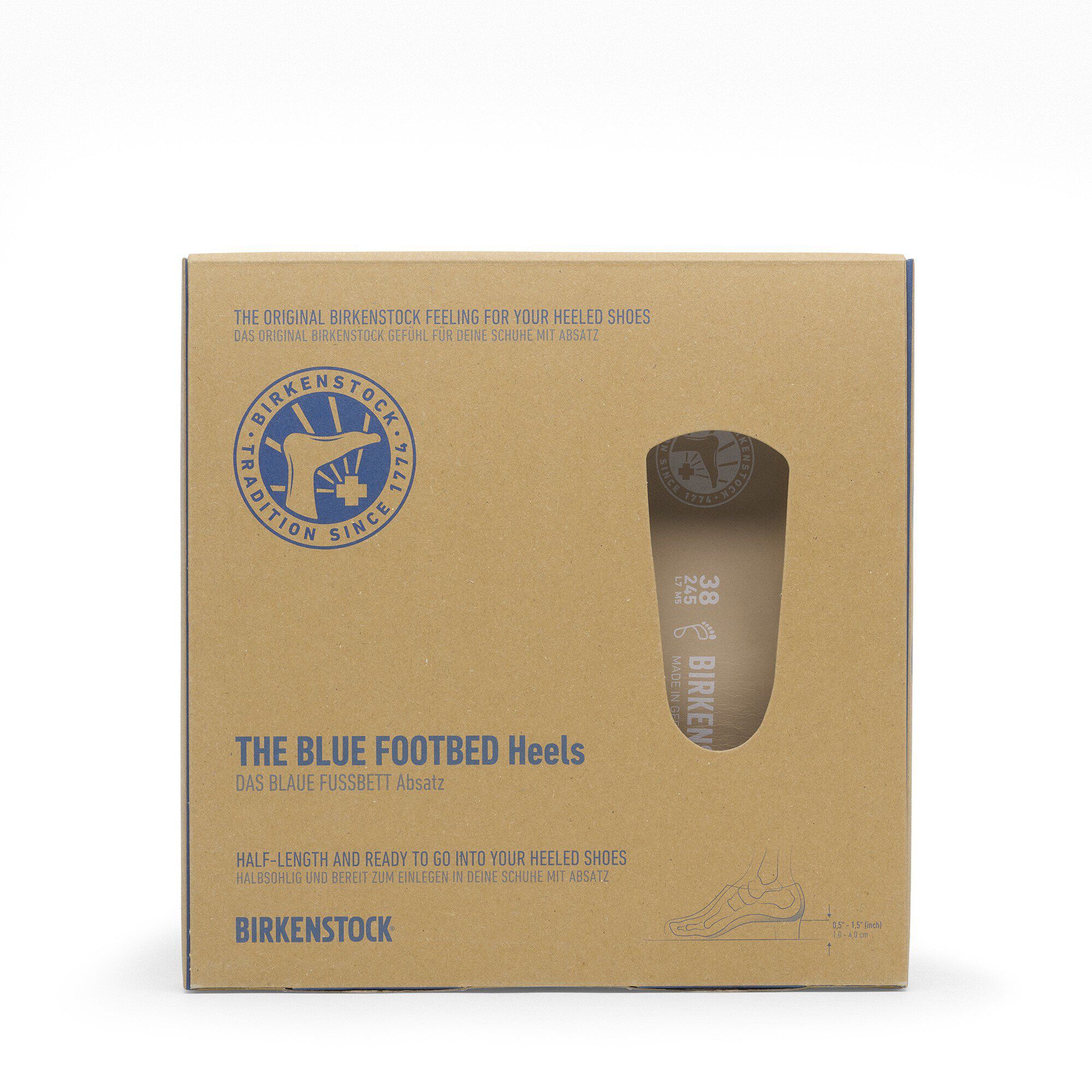 Blaue Fußbett-Pumps Leder