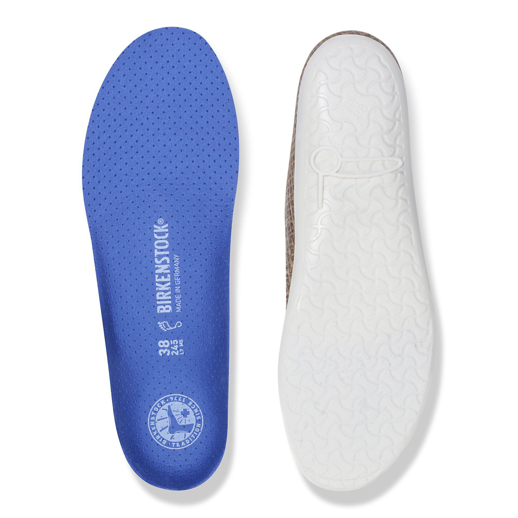 Blaues Fußbett für Sneaker