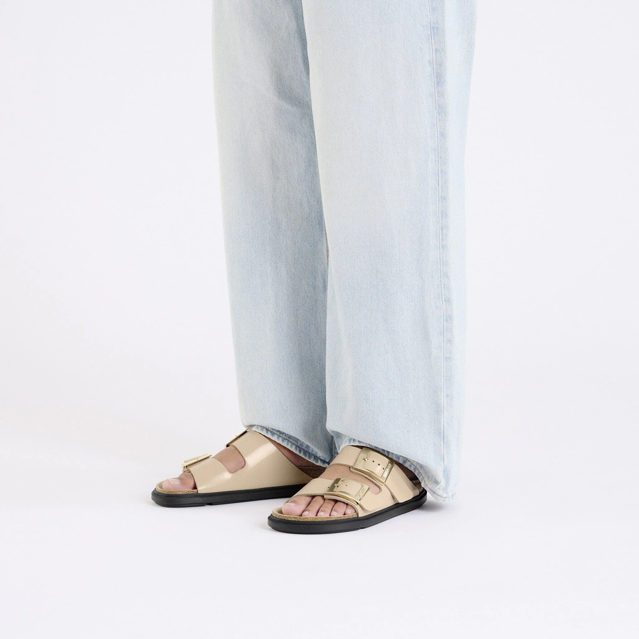 Arizona Droplet Buckle Natürliches Leder Patent