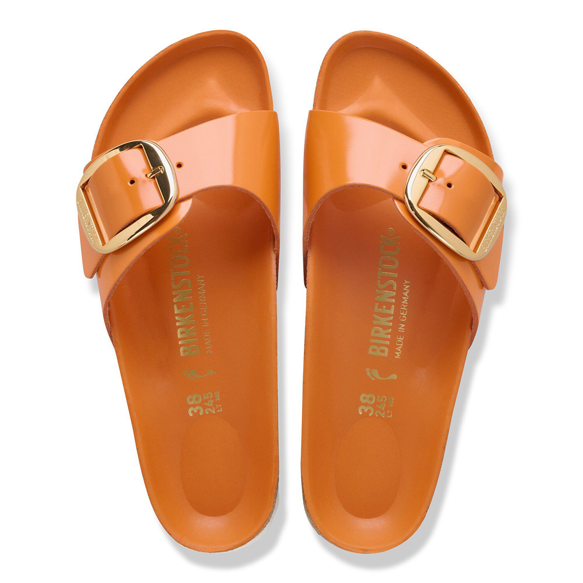 Madrid Big Buckle Natürliches Leder Lack