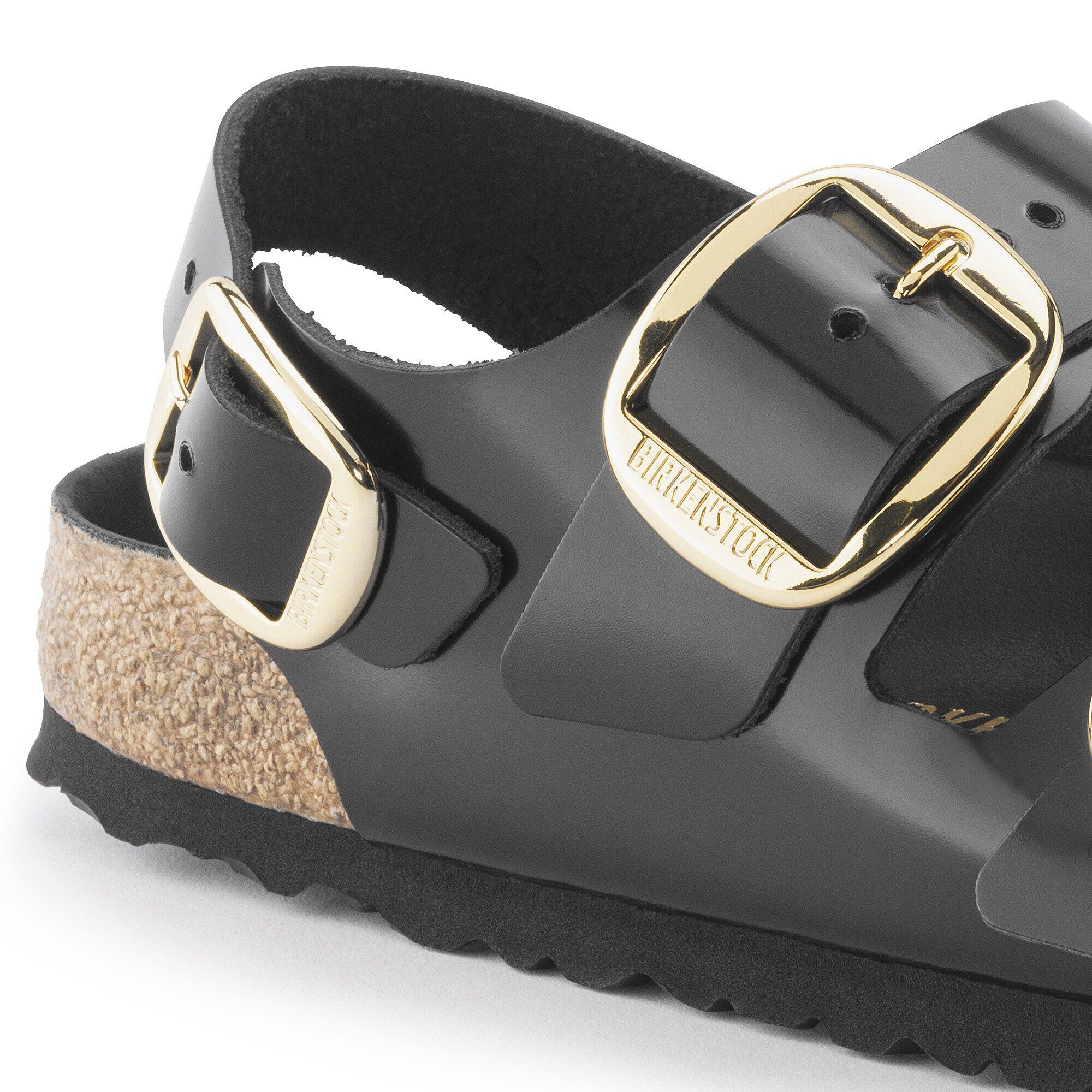 Milano Big Buckle Natürliches Leder mit Glanz