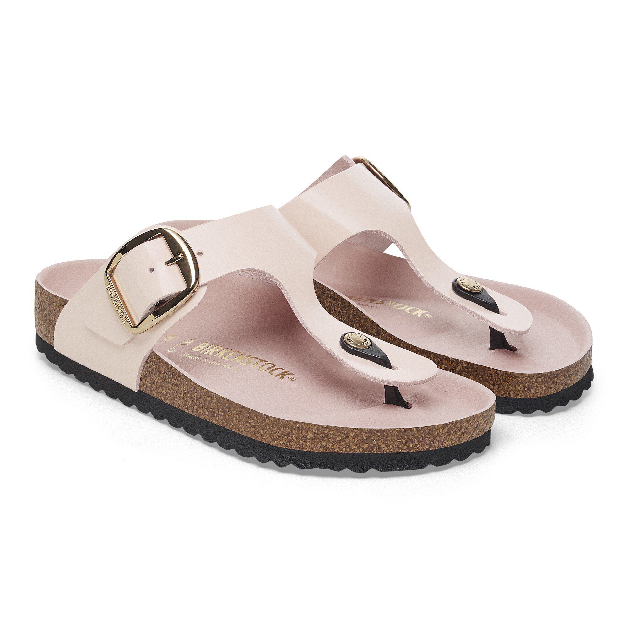 Gizeh Big Buckle Naturleder Lack