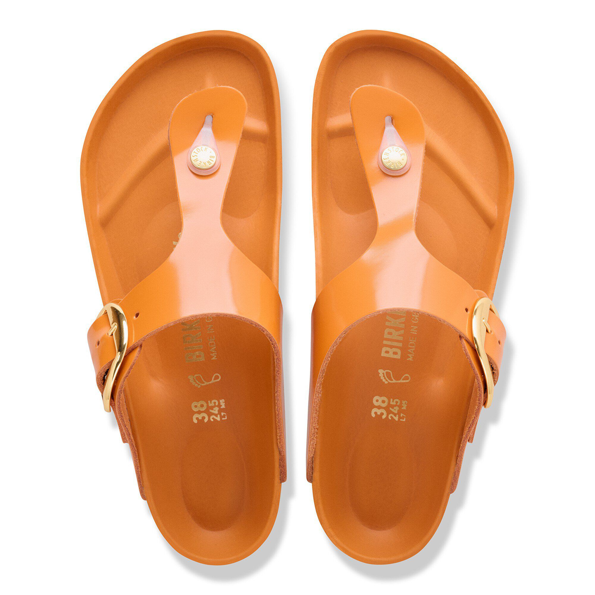 Gizeh Big Buckle Naturleder Lack