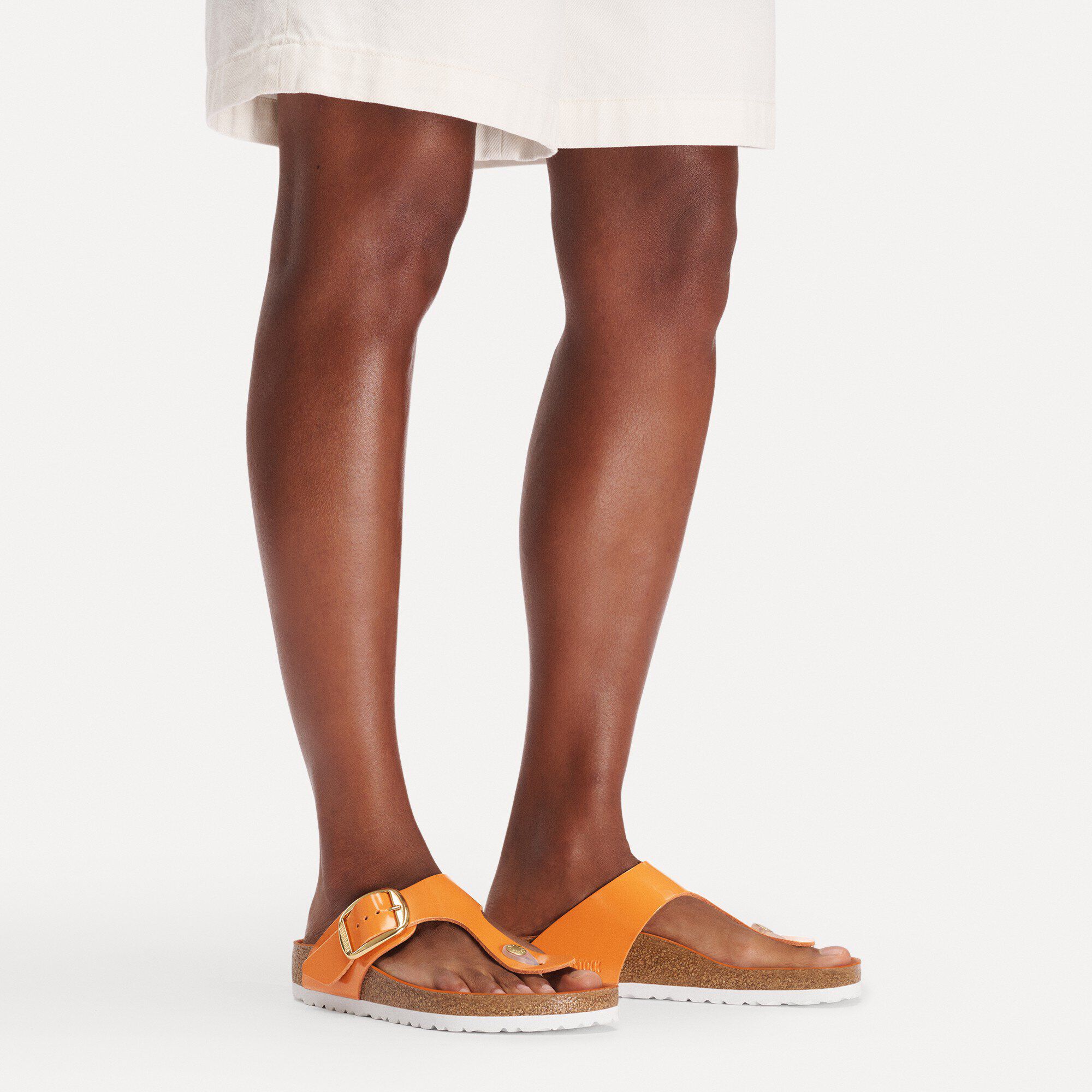 Gizeh Big Buckle Naturleder Lack